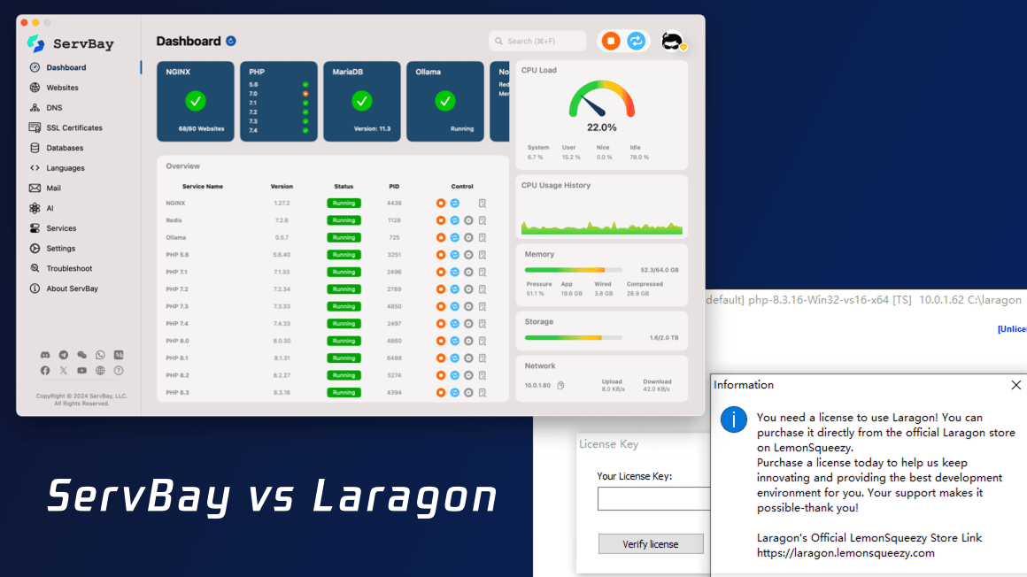 ServBay é uma base poderosa para desenvolvimento multiplataforma