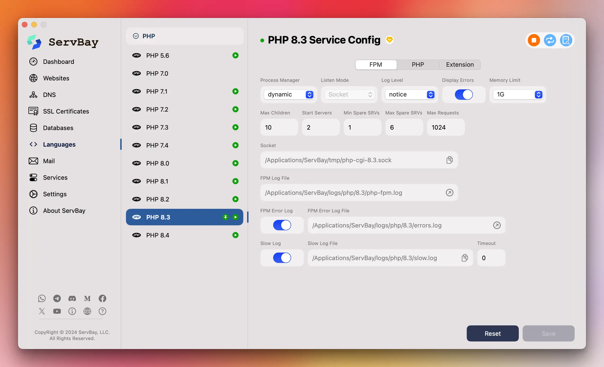 PHP Management Interface