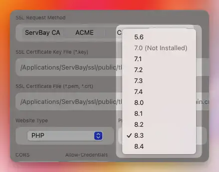 PHP Version Switching